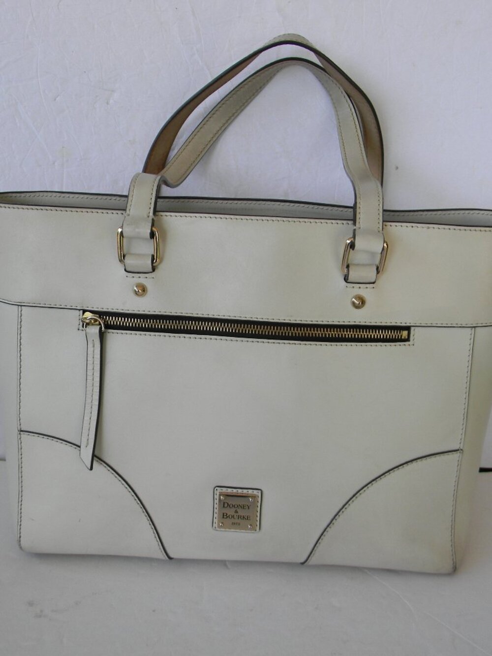 Dooney & Bourke Beacon Mila BONE/BEIGE Large Leather Tote Bag